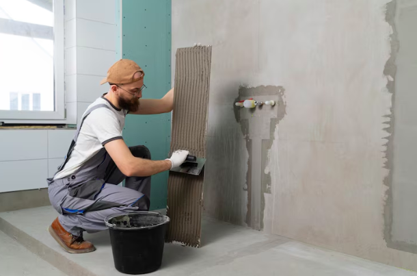 Maurer, Verputz, Beton, Fugen